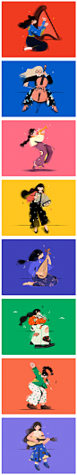 佳作欣赏：《 Music girl 》 人物插画赏析 – 学UI网