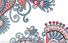 彩色和风日系花纹背景