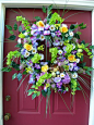 ~Spring flowers and Bird's Nest | ~#( Door Decor )#~