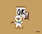 #OK熊很OK# #OKI&KIKI# #明信片# #Postcard# #KO不爽# #OK起飞# #元气# #Adorable#