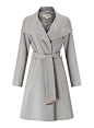 Grey Wrap Fit And Flare Coat - Coats & Jackets - Apparel  : Grey Wrap Fit And Flare Coat