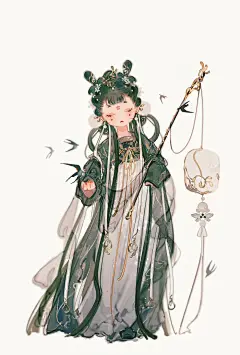 古风插画赏析｜插画壁纸头像｜cr:眠狼
燕子 