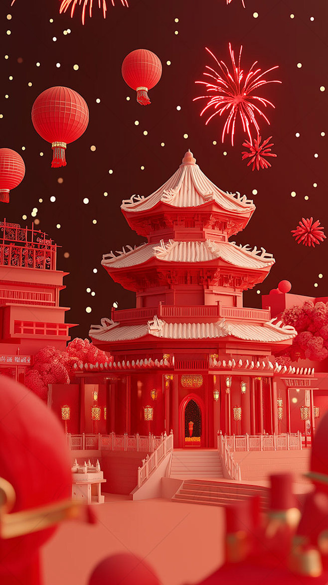 12112025蛇年春节新年场景设计素材...