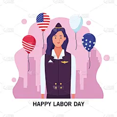 labor day usa celebration card