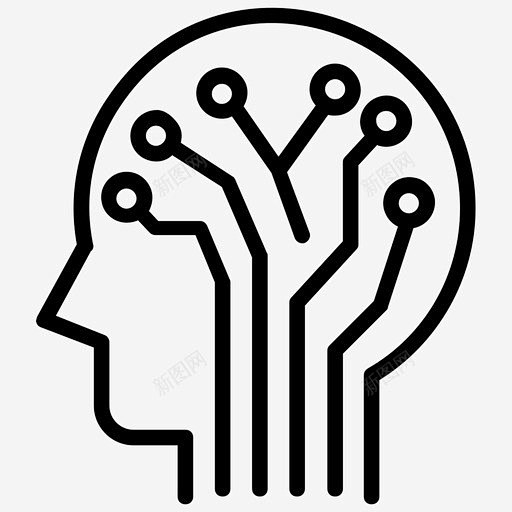 人类智能人工智能人脑图标 设计图片 免费下载 页面网页 平面电商 创意素材