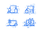 Icon Set icon illustration set web website simple flat clean minimal blue