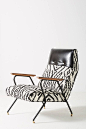 Maura-Printed Quentin Chair by Anthropologie in Black Size: All, Chairs