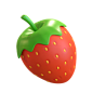 Strawberry Fruit 3D Illustration