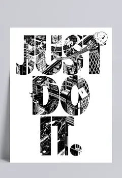 耐克品牌英文装饰|行动,运动品牌,运动装备,篮球鞋,JUST,do,IT,NIKE,卡通元素,手绘/卡通