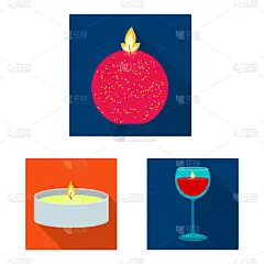烛光,分离着色,蜡烛,红色,浪漫,圆柱体,装饰,收集