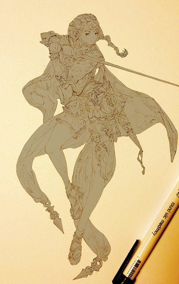 游戏设计手稿原画线稿设定jackui工作室分享