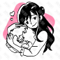 人物工作生活日漫画插画素材插画插图标 icon 涂鸦 黑白简笔画 插画 漫画 卡通25