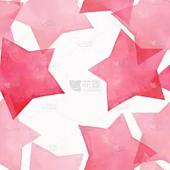 美丽可爱可爱的精彩的图形明亮的艺术透明的红色粉红色的星星图案水彩画手插图。适用于纺织品、壁纸、邀请函