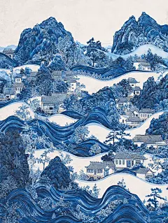 Ai绘图，扎染，治愈系风景，高级感海报，可帮做 - 小红书
