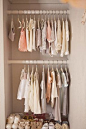 baby's closet...love the colors