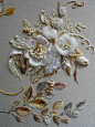 gorgeous ribbon embroidery: Goldwork Embroidery, Embroidery Goldwork, Ribbon Art, Silk Ribbon, Embroidery Idea, Tape, Ribbon Embroidery, Ribbon Work