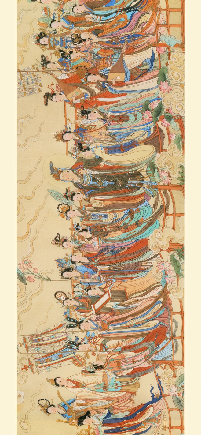 任梦龙八十七神仙卷彩色版微喷打印传统工笔人物画临摹绢布画稿-淘宝网-花瓣网