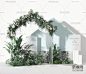 北欧绿植花艺摄影美陈3d模型