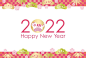 2022 the year of the tiger new years card template decorated with japanese vintage patterns