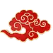 红色祥云漂浮装饰png (10)