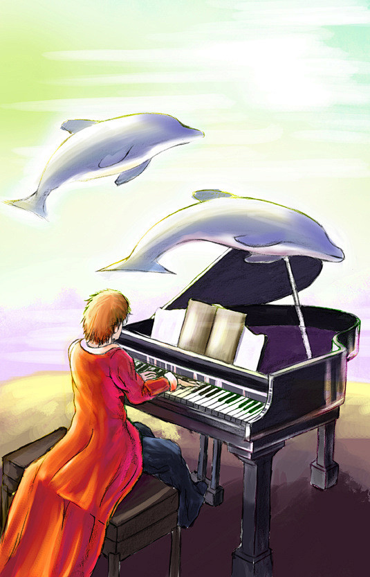 fuyawen7777  的插画 钢琴