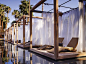 Pool Cabanas at Hotel Maya in Long Beach, CA: 