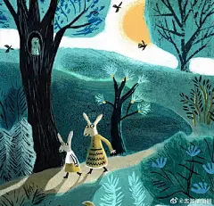 酱酱插画分享超话插画设计超话#插画# 周一早上好呀！今天分析一组综合材料by paula ​​​​