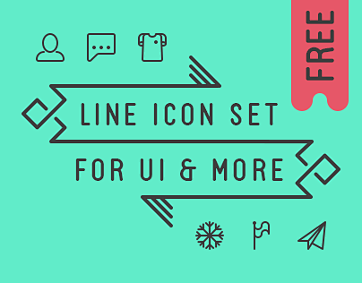 Line icon set for UI...