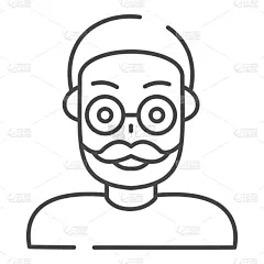 男人,成年的,瘦弱,老年男人,线图标,直的,肖像,父亲,品牌名称,中老年人