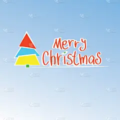 用彩色圣诞树书写圣诞快乐