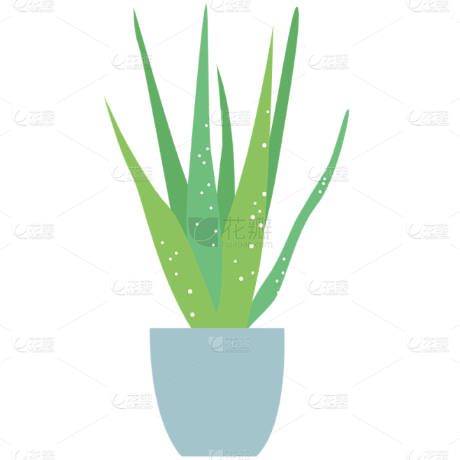 扁平风植物贴纸