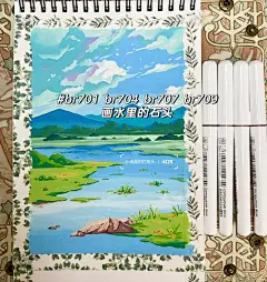 水泊｜丙烯马克笔教程_8_画画的烂笔头_来自小红书网页版