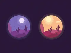 Day and Night - Illustration css transition svg animation svg daynight@山卡拉叔叔