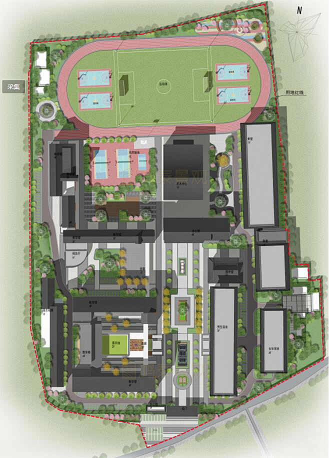 2022新成都城投实验中学学校景观方案文...