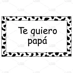 I love dad, in Spanish. Birthday card, father's da