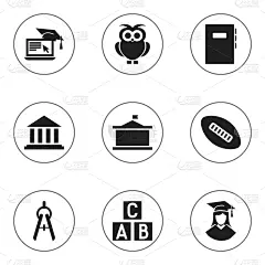 大学,数字9,儿童,建筑师,工程师,文学,图像,矢量,教育