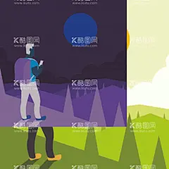 户外登山风景  - 源文件下载【酷图网】矢量风景,风景插画,扁平化风景,自然风景画,风景,自然风景,风景矢量图,自然景观,自然风光,矢量插画,矢量插图,风景矢量,插画风景,卡通风景