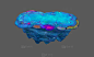 龙宫，海域石头，水底礁石，蓝色石头2 - 山石模型 蛮蜗网