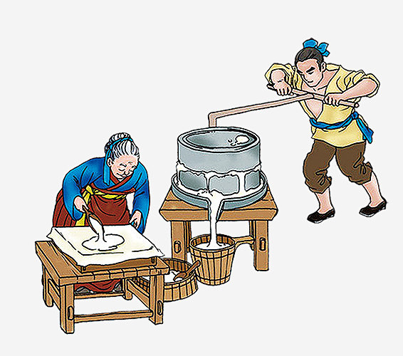 古代手绘磨豆腐png免抠素材_新图网 卡通磨豆腐 古代制作豆腐流程图 手绘磨豆腐 磨豆腐 豆腐