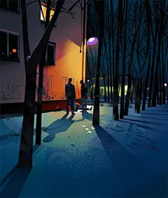 空间感！9 张城市场景插画