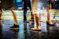 Blurred view of pedestrians on sidewalk by Gable Denims on 500px