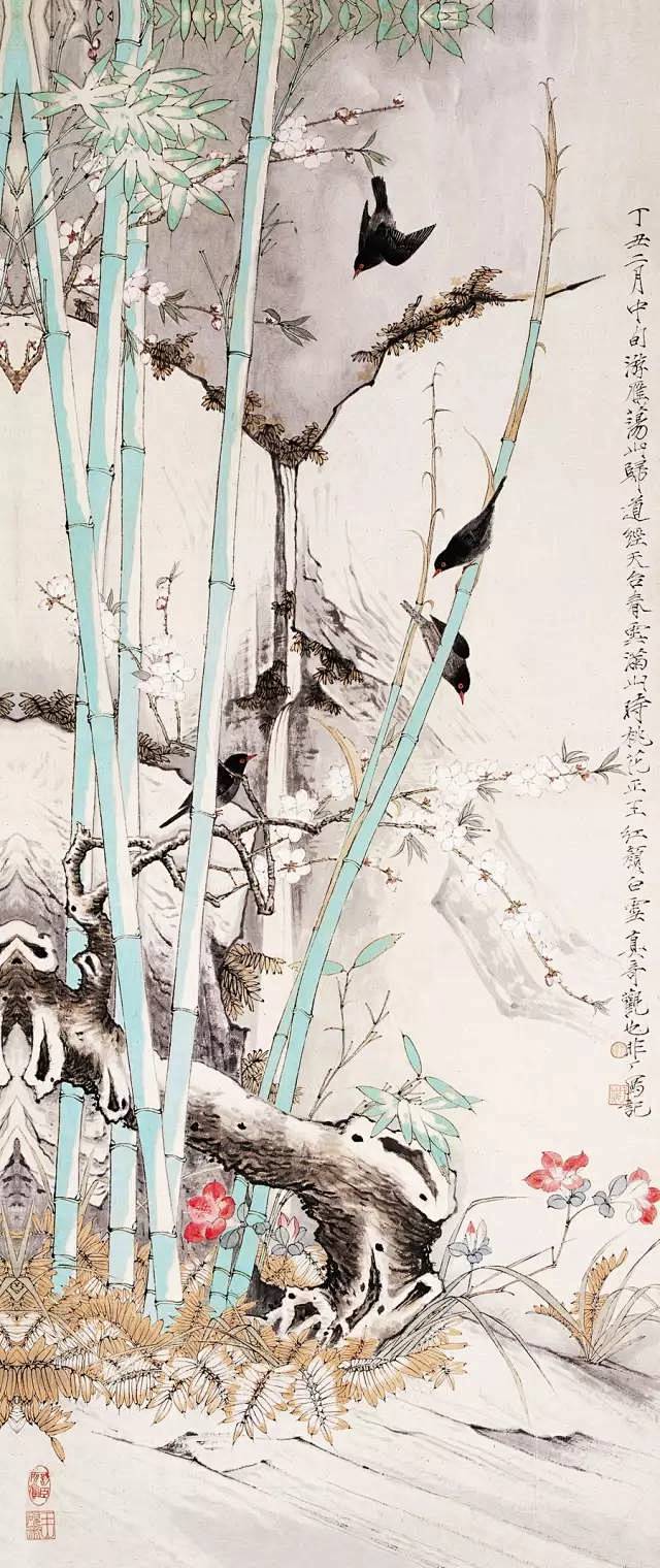 工笔画大师于非闇作品欣赏_花鸟 : 工笔...