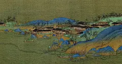 青绿山水巅峰《千里江山图》，美醉了！_王希孟 : 《千里江山图》最令人着迷之处在于其恢弘壮丽的气势以及色彩斑斓的美感，全图近12米长、半米高，几乎是《清明上河图》长卷的两倍，而其以浓重色彩绘制的青绿山水，更增强“千里江山”的无尽意味，元代溥光曾盛赞其画…