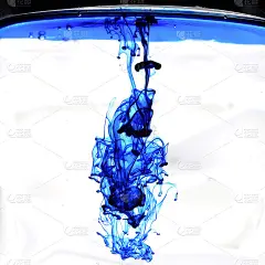 抽象的蓝色墨水