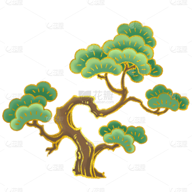 中国风植物松树1