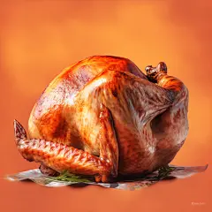 AI绘画_Prompts_CarolHall_Roast_turkey_on_a_bright_solid_background_without_sha_7948b537-c337-4b9a-98f7-30d64be95455_xpanx.com