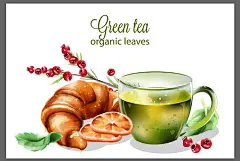 卡通手绘蛋糕饼干下午茶柠檬茶牛油果牛角包烘焙美食海报矢量素材-淘宝网