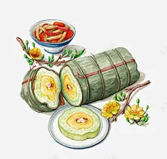 彩铅食物高清素材 卡通 彩色 彩铅 手绘 水彩 紫菜包饭 装饰 食物 免抠png 设计图片 免费下载