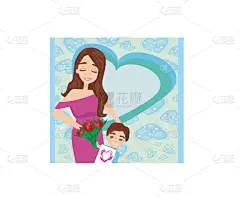 母亲节,贺卡,可爱的,玫瑰,姐妹,家庭,父母,问候,爱,相伴