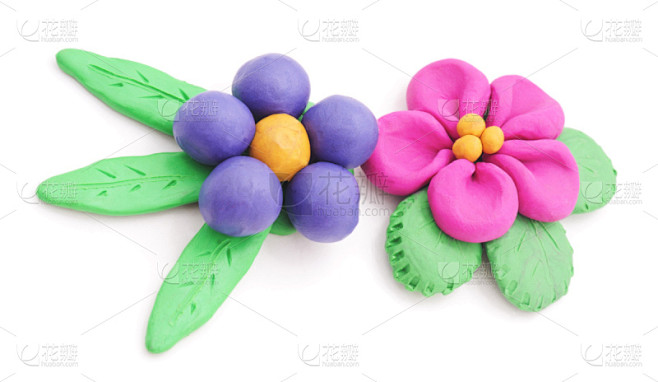 Plasticine flowers.
